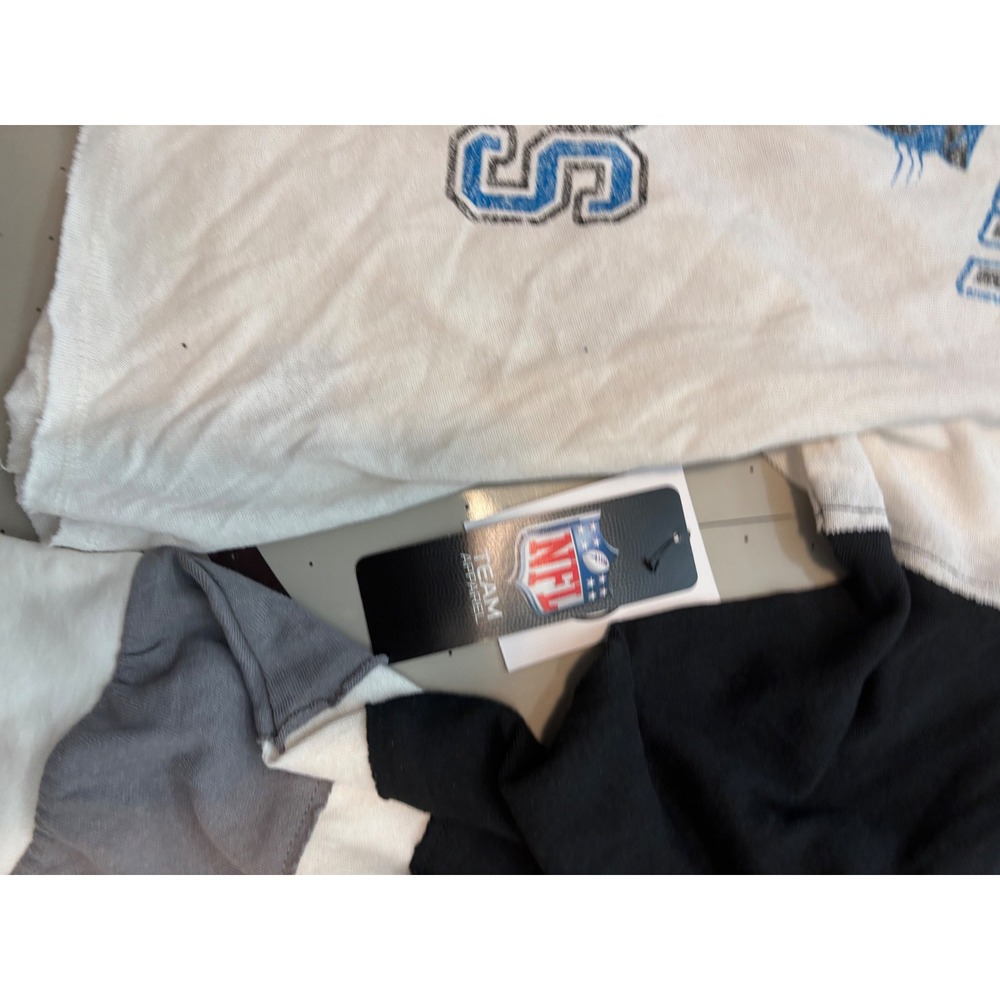 418 47 Brand Carolina Panthers NFL Womens XXL Cropped Sweatshirt Colorblock - Picture 3 of 6